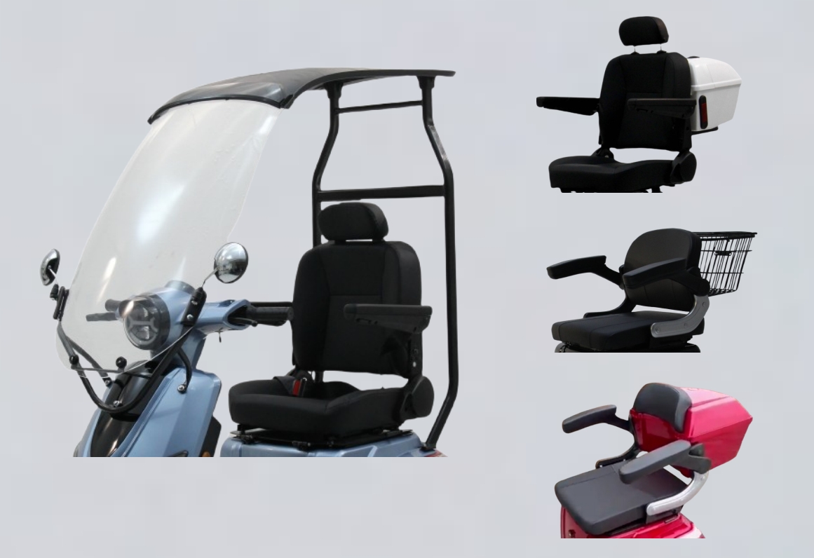 Our Mobility scooter  offers a wide range of optional accessories to suit your needs